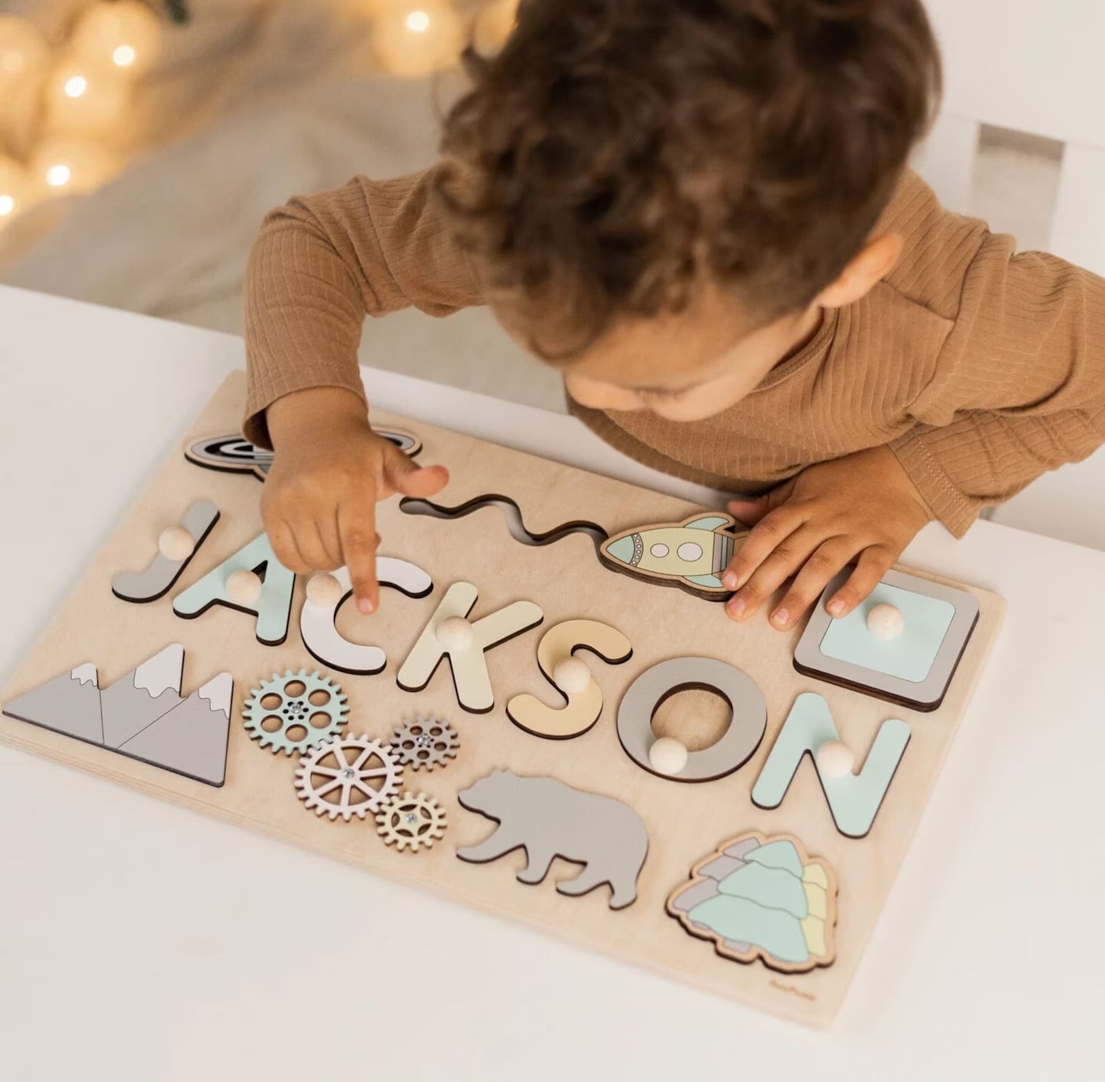 Little Onez™ Custom wooden name STEM Puzzle