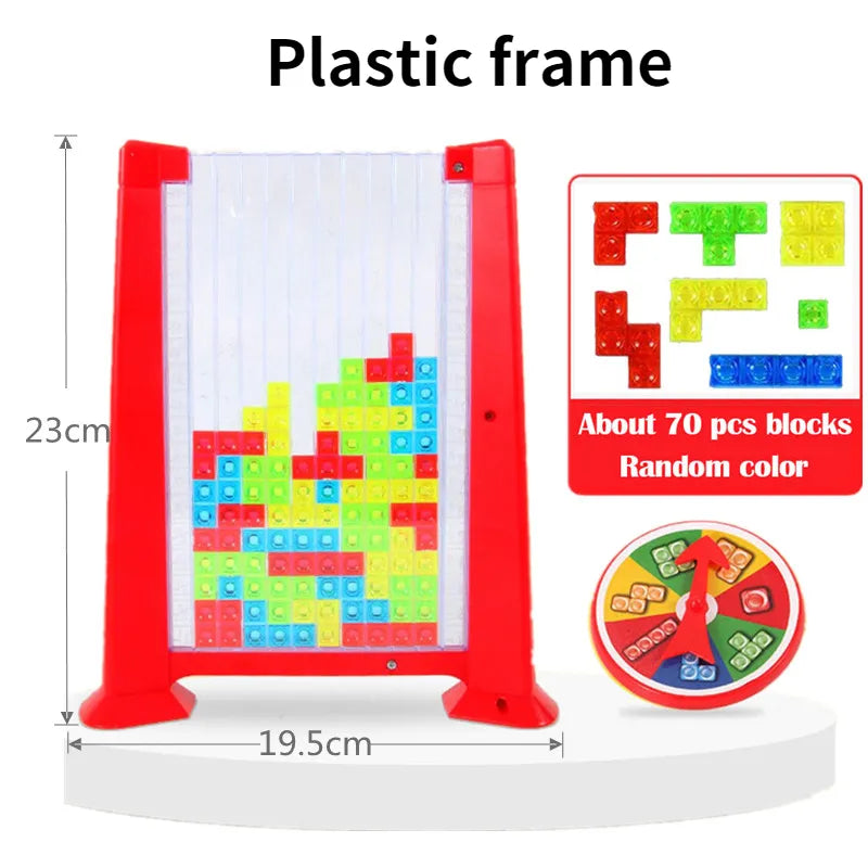 Tetris 3D Puzzle Wooden Tangram Math Toys Game Children Educational Toy for Kids