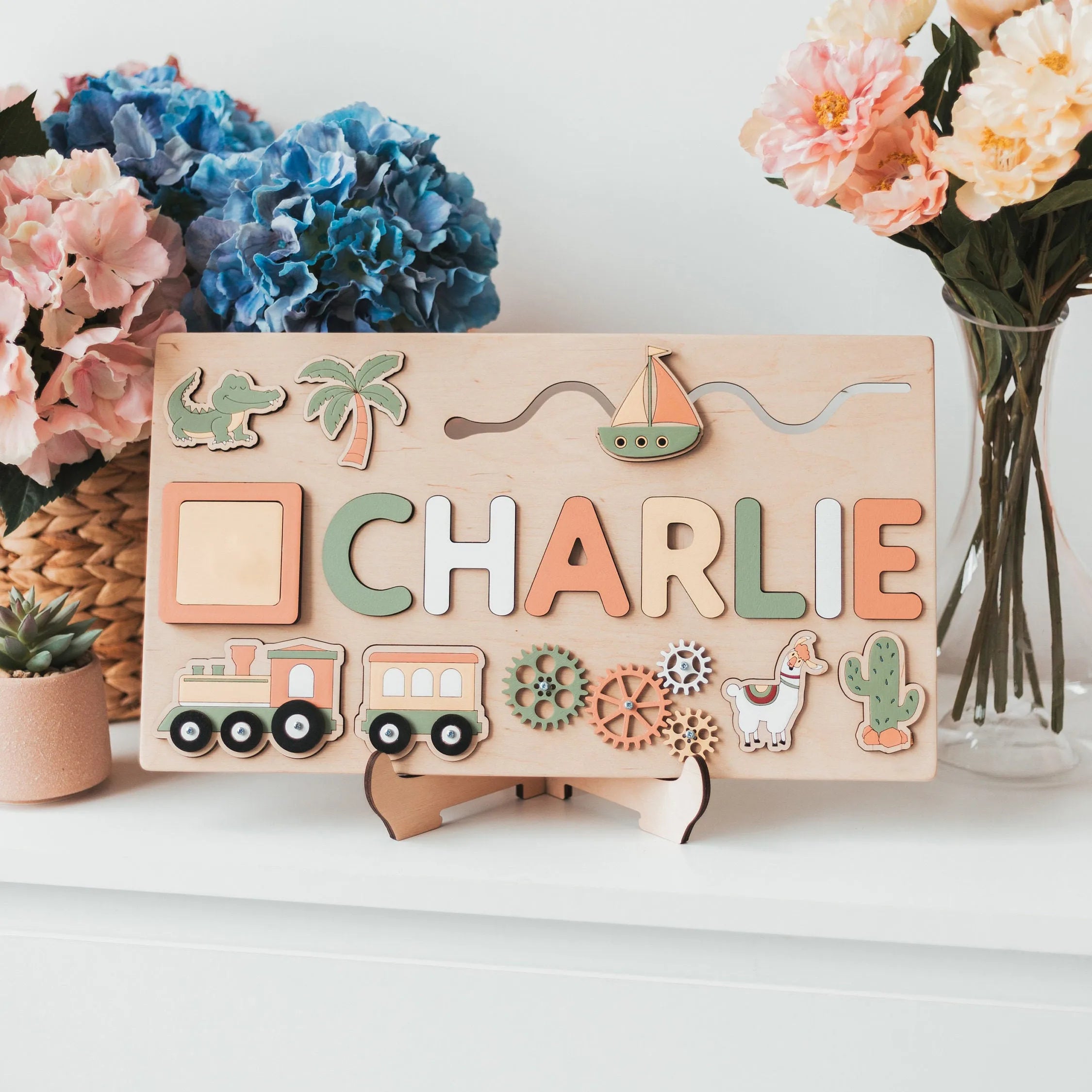 Little Onez™ Custom wooden name STEM Puzzle