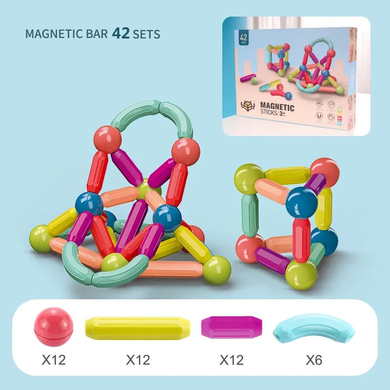 Bara Blocks™ Educational Magnetic Building Sticks