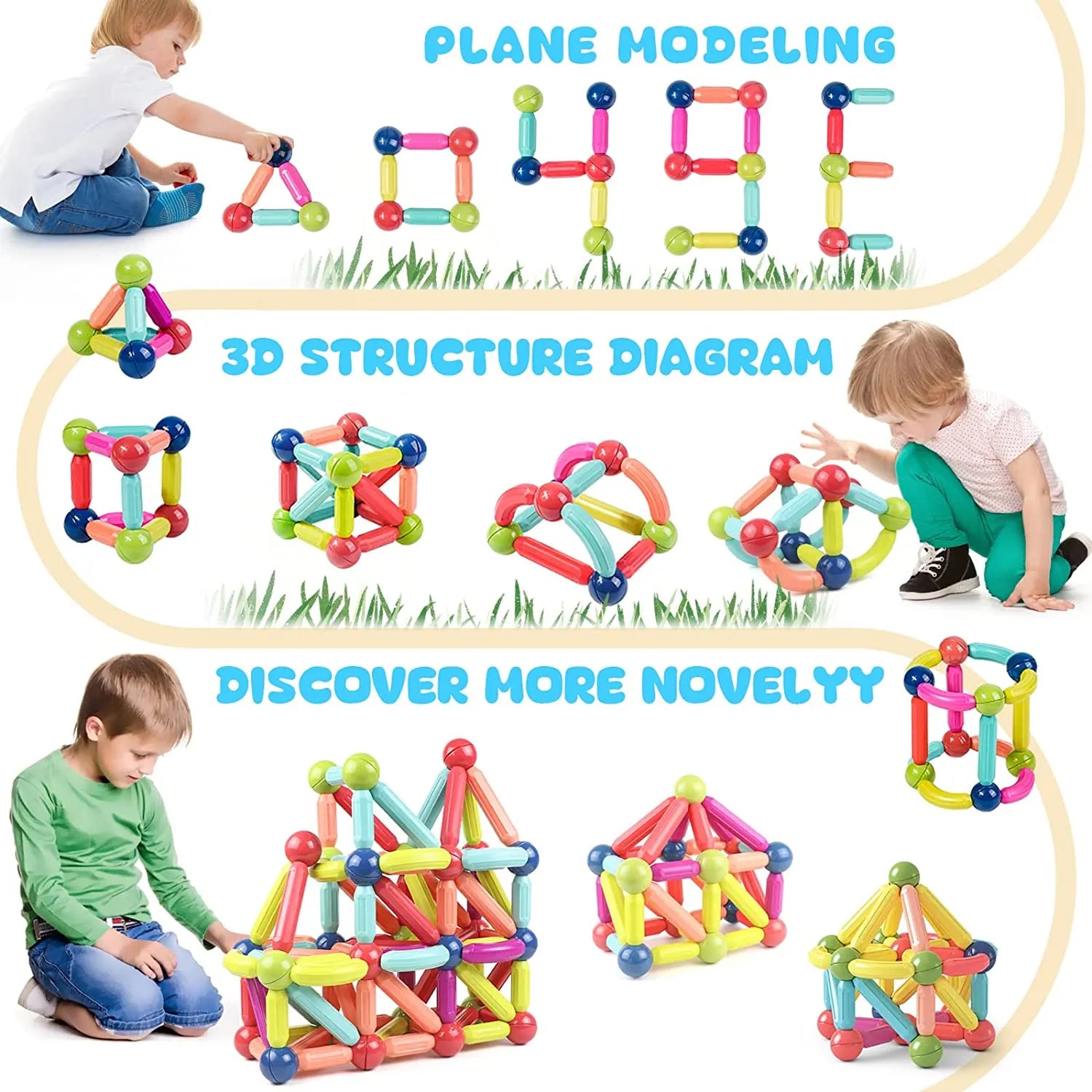 Bara Blocks™ Educational Magnetic Building Sticks